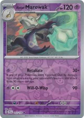 Journey Together Alolan Marowak #57/159 reverse holo